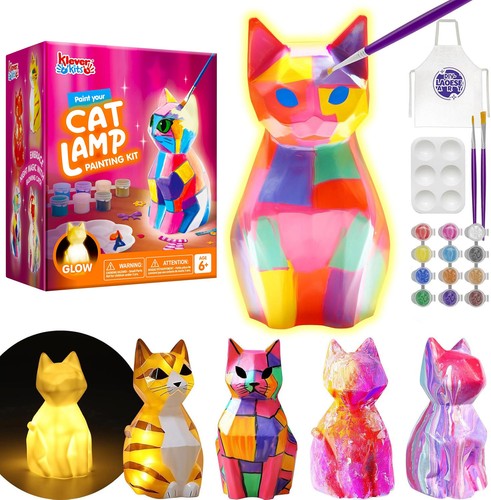 Diy cat lamp painting kit - lamp, glow